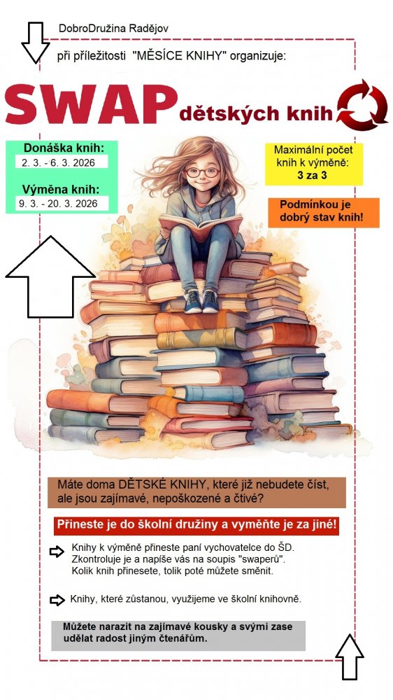 Pozvánka na 2. knižní SWAP ve školní družině